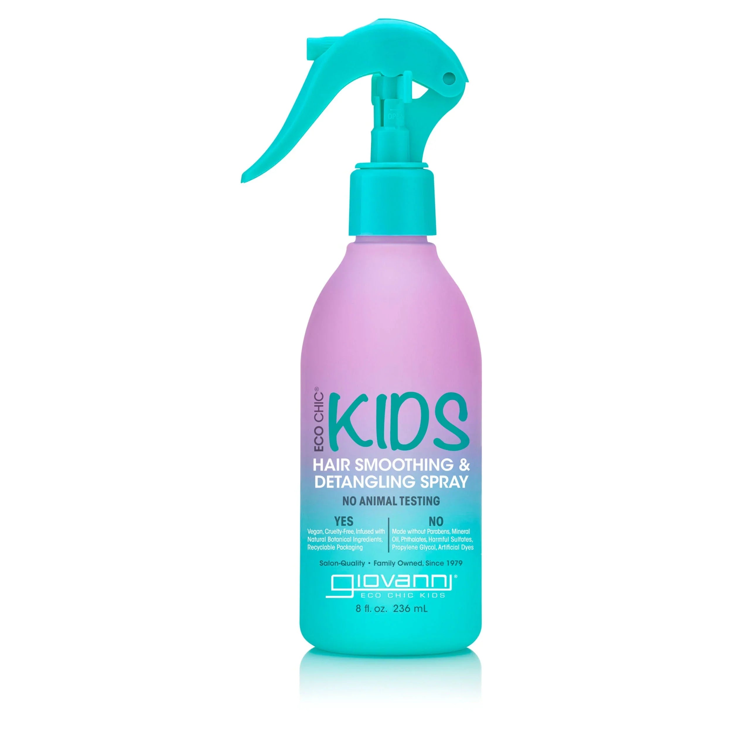 Giovanni Hair Care Products - Spray desenredante para niños, 8 onzas líquidas - Desenredante suave para el cabello