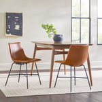 Colección de asientos industriales de piel sintética Xuma Urban (silla de comedor o taburete de bar), juego de 2