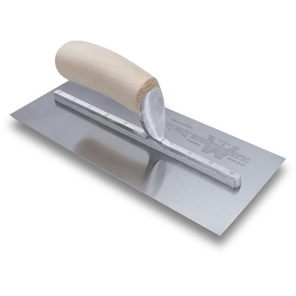 Marshalltown 12143 11 X 4 1-2 Stainless Steel Finishing Trowel Curved Wood Handle
