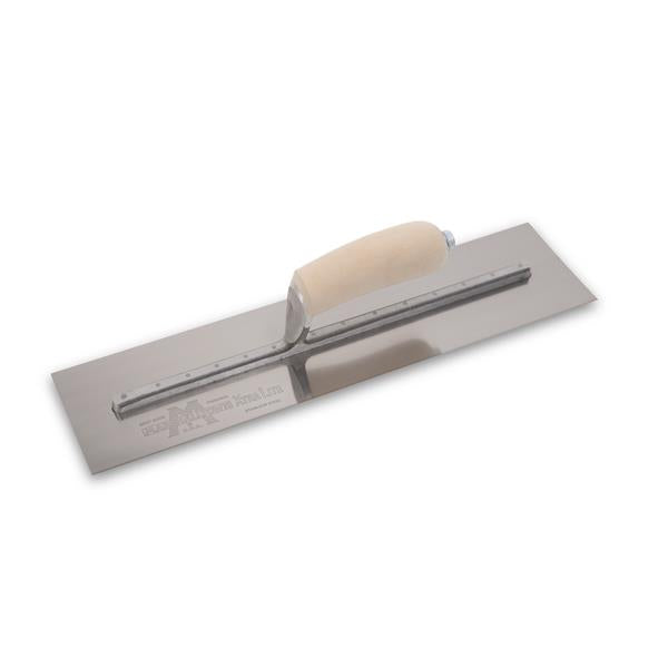 Marshalltown 12149 13 X 5 Stainless Steel Finishing Trowel Curved Wooden Handle