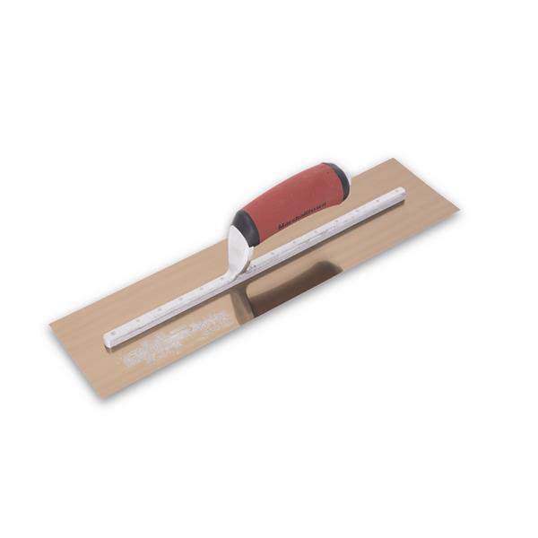 Marshalltown 15312 16 X 4-1-2 Golden Stainless Steel Finishing Trowel Curved Dura Soft Handle