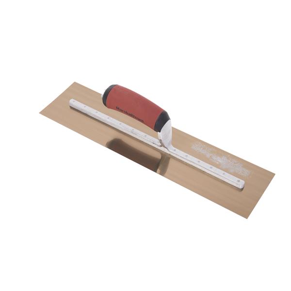 Marshalltown 15312 16 X 4-1-2 Golden Stainless Steel Finishing Trowel Curved Dura Soft Handle