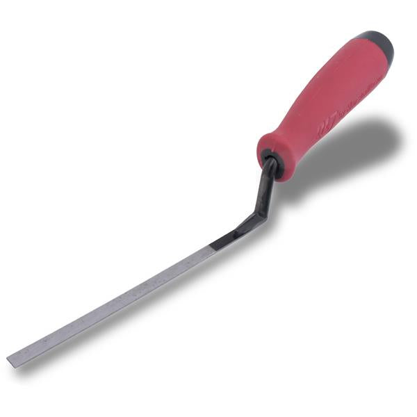 Marshalltown 18637 Masonry & Bricklaying Tuck Pointer with Red Soft Grip Handle - 6 1-2" x 1-4"