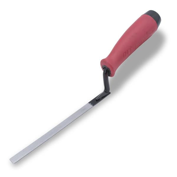 Marshalltown 18638 Masonry & Bricklaying Tuck Pointer with Red Soft Grip Handle - 6 3-4" x 1-2"
