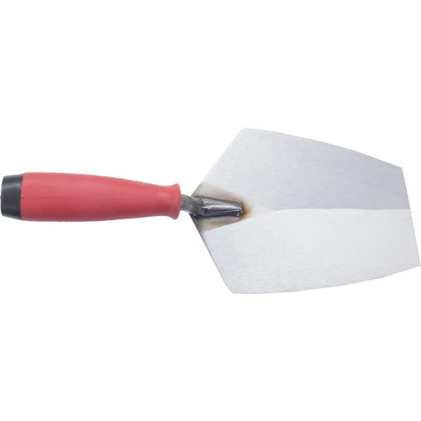 Marshalltown 18738 7 1-2" Bucket Trowel -Stainless Steel with Red Soft Grip