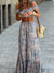 Relaxed Fit Off-Shoulder Floral Jumpsuit