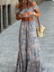 Relaxed Fit Off-Shoulder Floral Jumpsuit
