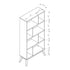 Walker Edison | Minimalist Two Tone Bookshelf Storage Cabinet