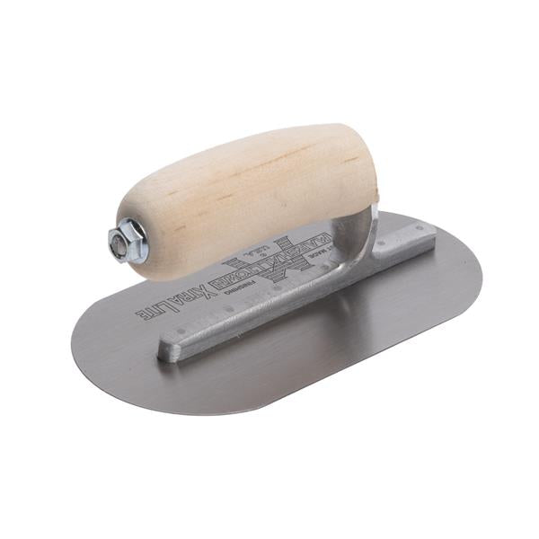 Marshalltown 14249 7 1-2 X 4 Fully Rounded Wall Form Trowel-Wood Handle