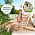 5 in 1 Montessori Climbing Set: Triangle Ladder + Arch/Rocker + Slide Board/Ramp + Netting rope + Cushion