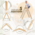 5 in 1 Montessori Climbing Set: Triangle Ladder + Climbing Arch + Slide Board + Climbing Net + Art Addition