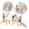 5 in 1 Montessori Climbing Set: Triangle Ladder + Climbing Arch + Slide Board + Climbing Net + Art Addition