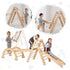 5 in 1 Montessori Climbing Set: Triangle Ladder + Climbing Arch + Slide Board + Climbing Net + Art Addition