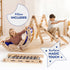 Apollo 5 in 1 Climbing Set:  Pikler Triangle, Net, Arch, Slide Board, and Cushion for Little Astronauts