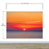 Adhesivo para pared con puesta de sol sobre la playa y cielo rojo n.° 6005