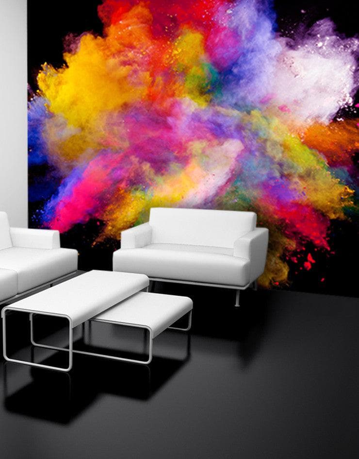 Adhesivo para mural de pared Explosión de color en polvo Abstracto n.° 6006