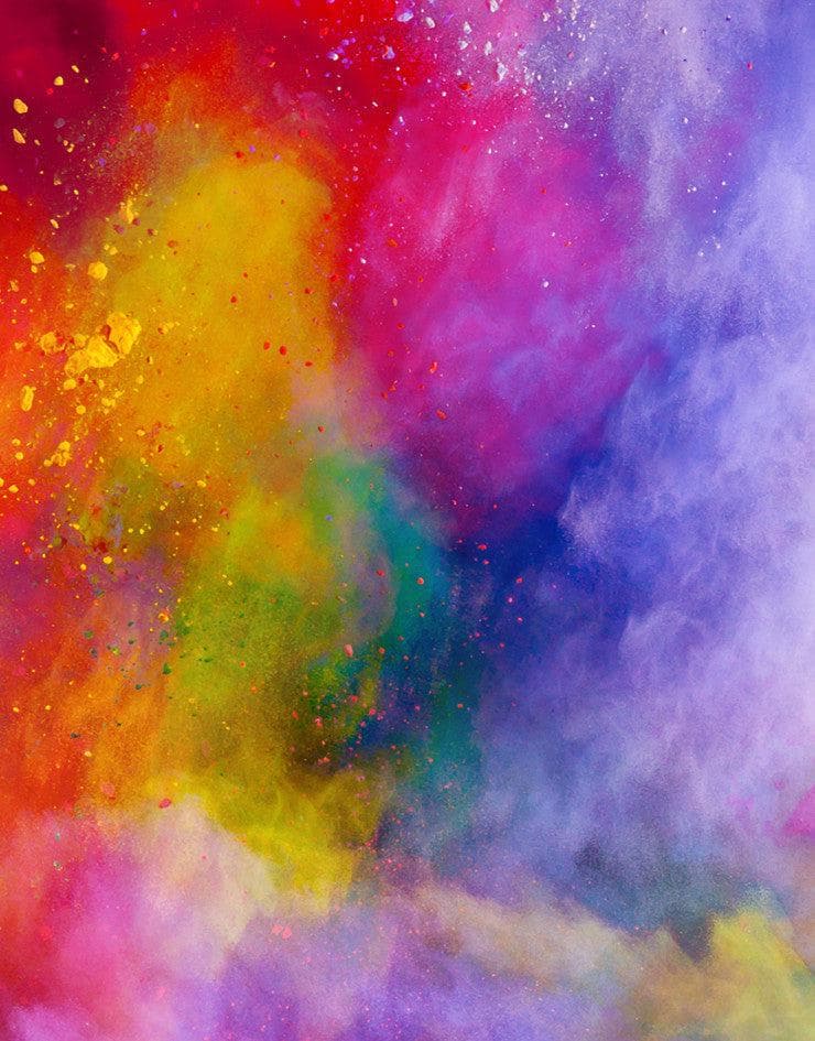 Adhesivo para mural de pared Explosión de color en polvo Abstracto n.° 6006