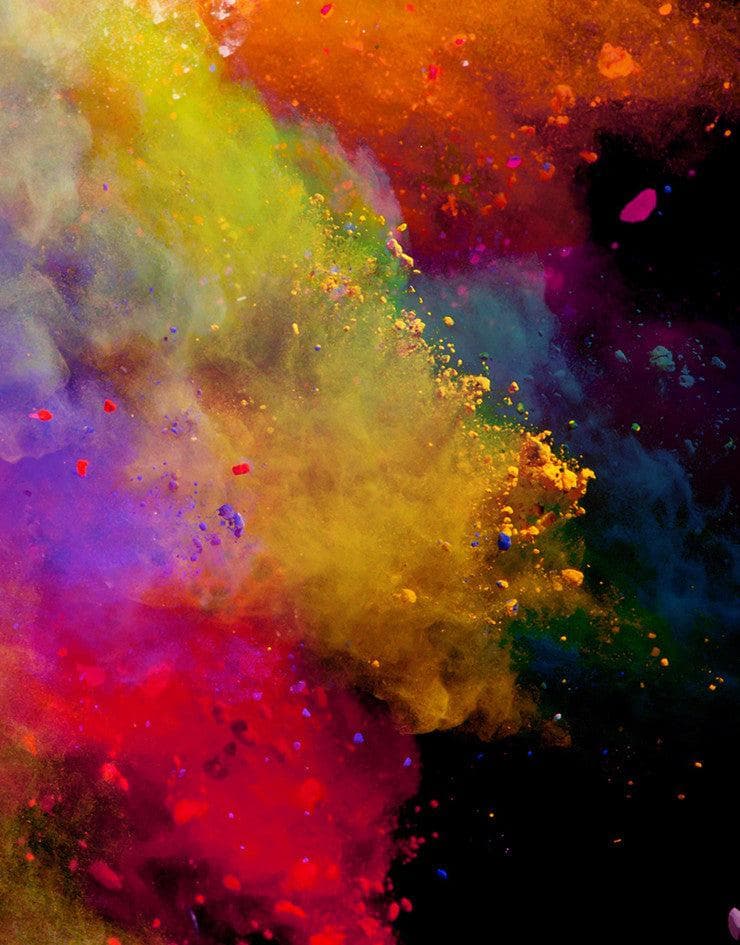 Adhesivo para mural de pared Explosión de color en polvo Abstracto n.° 6006