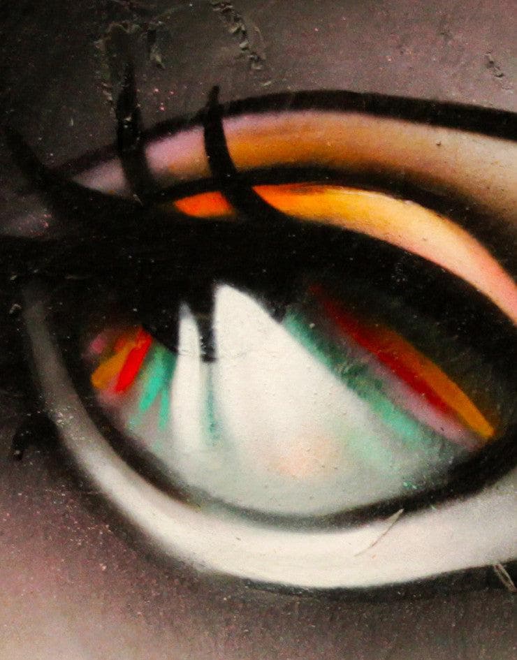 Adhesivo para pared con diseño de graffiti de una niña n.° 6007