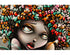 Adhesivo para pared con diseño de graffiti de una niña n.° 6007