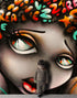 Adhesivo para pared con diseño de graffiti de una niña n.° 6007
