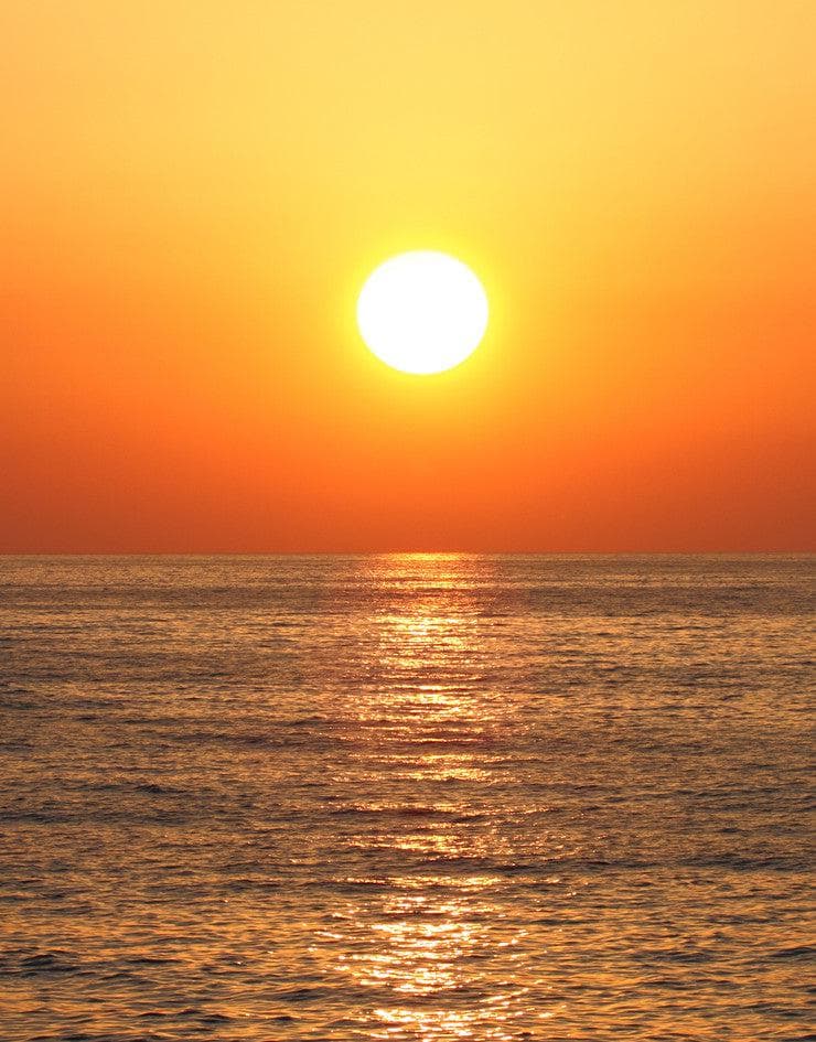 Adhesivo para pared con puesta de sol sobre el océano n.° 6008