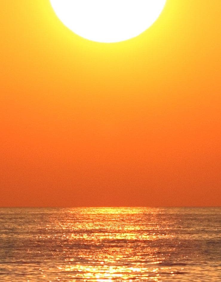 Adhesivo para pared con puesta de sol sobre el océano n.° 6008