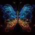 Large Swirl Butterfly Wall Graphic Mural #6024