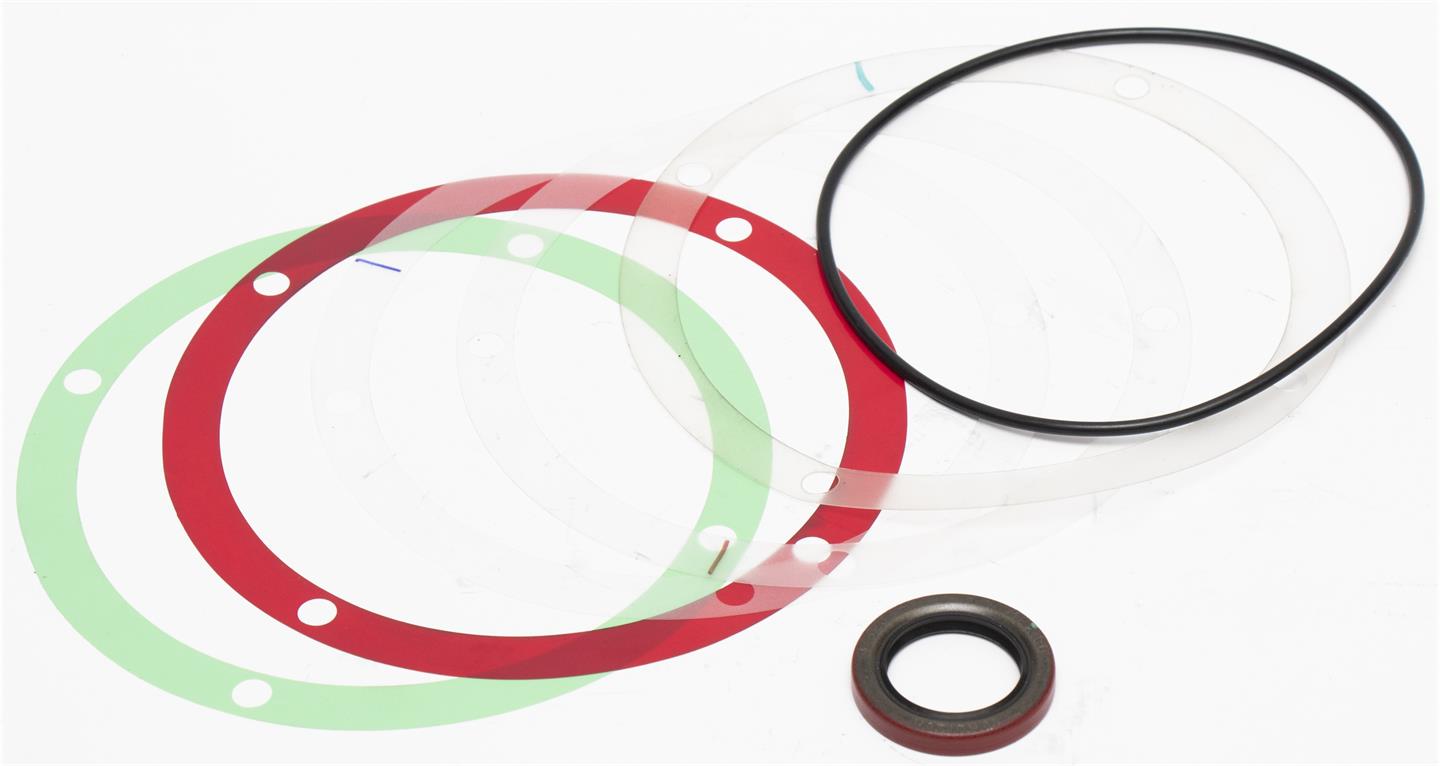 Set of gaskets and seals on a white background