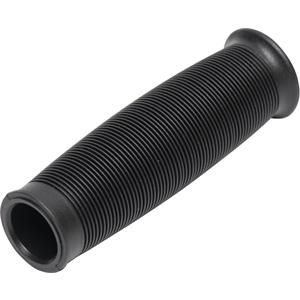 Black metal screw on a white background