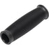 Black metal screw on a white background