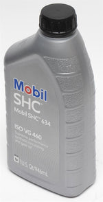 Mobil SHC oil bottle on a white background