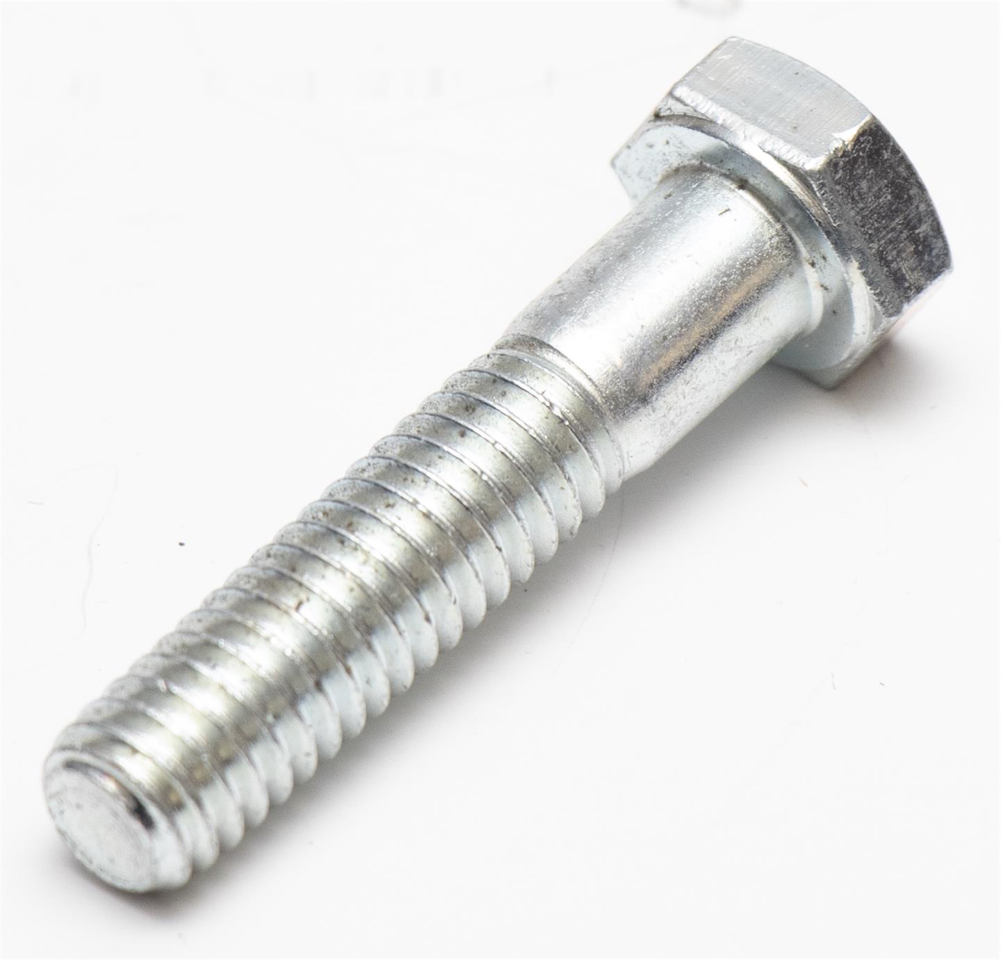 Metal bolt on a white background