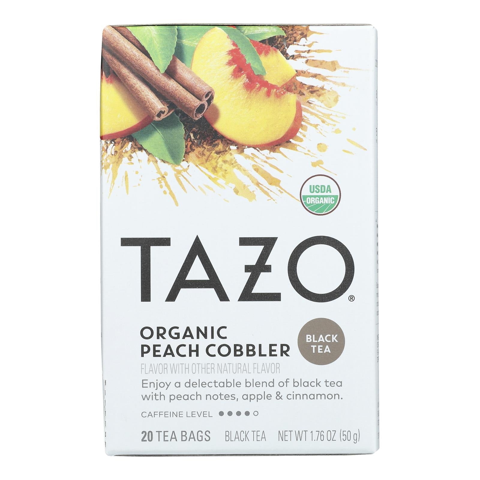 Té de hierbas Tazo Peach Cobbler (paquete de 6 - 20 bolsitas de té)
