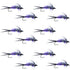 Double Bead Purple Psycho Prince Nymph Fly Fishing Flies - 1 Dozen Flies Hook Size 12