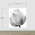 Mural de pared con flor de loto en blanco y negro n.° 6116
