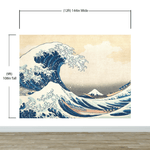 Mural de pared La gran ola de Kanagawa de Katsushika Hokusai. #6121