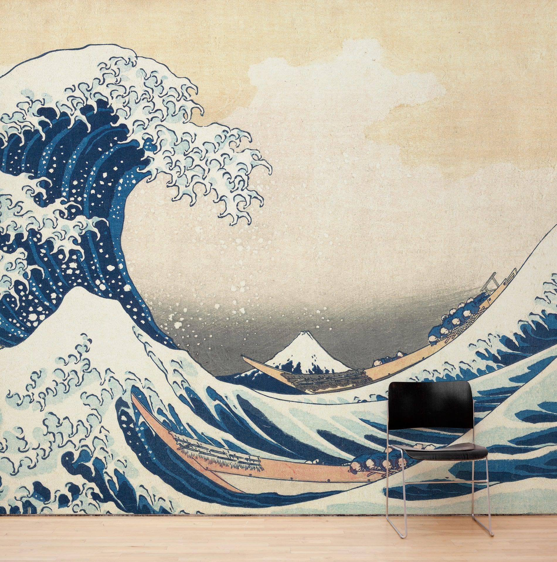 Mural de pared La gran ola de Kanagawa de Katsushika Hokusai. #6121