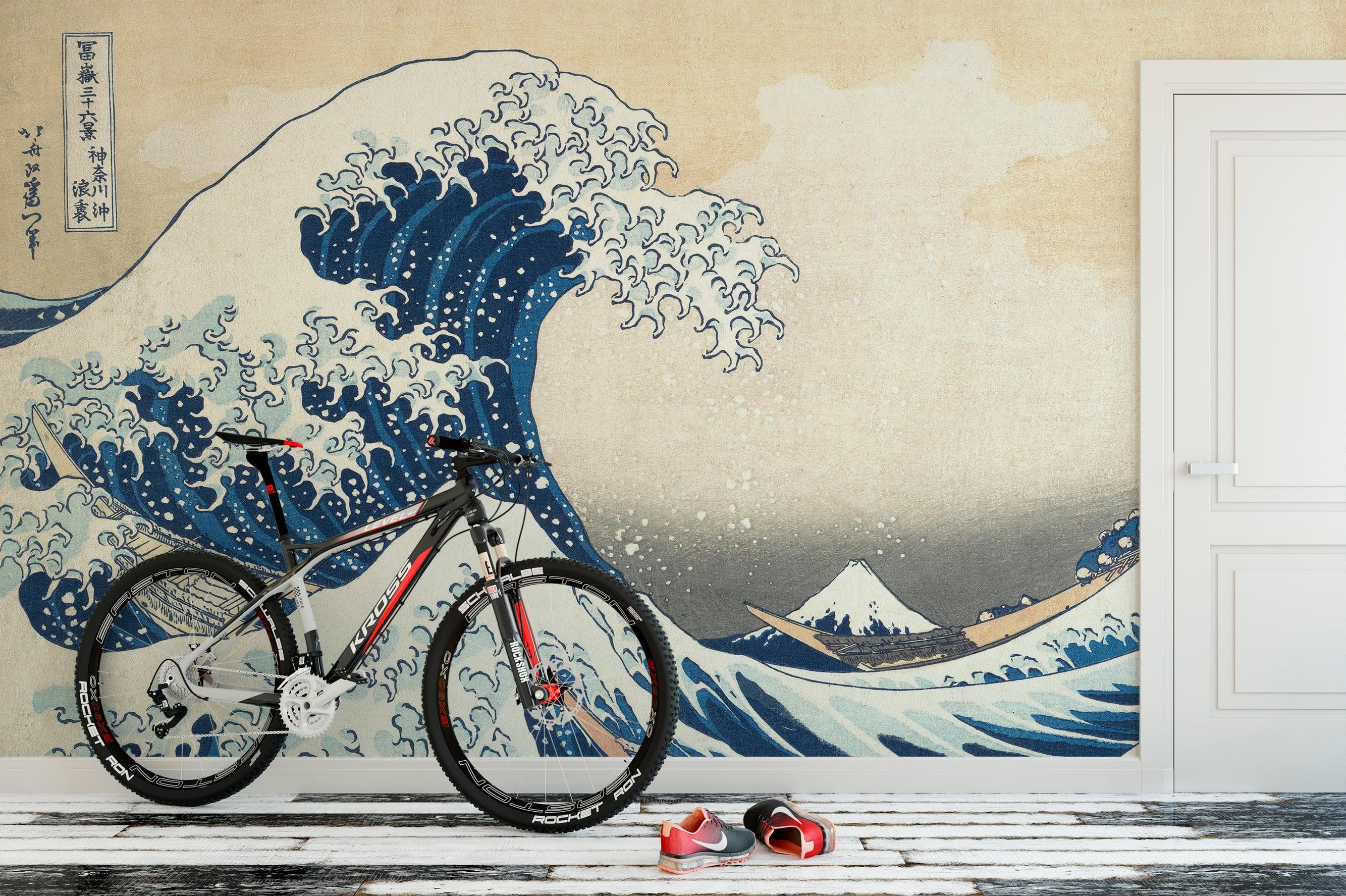 Mural de pared La gran ola de Kanagawa de Katsushika Hokusai. #6121