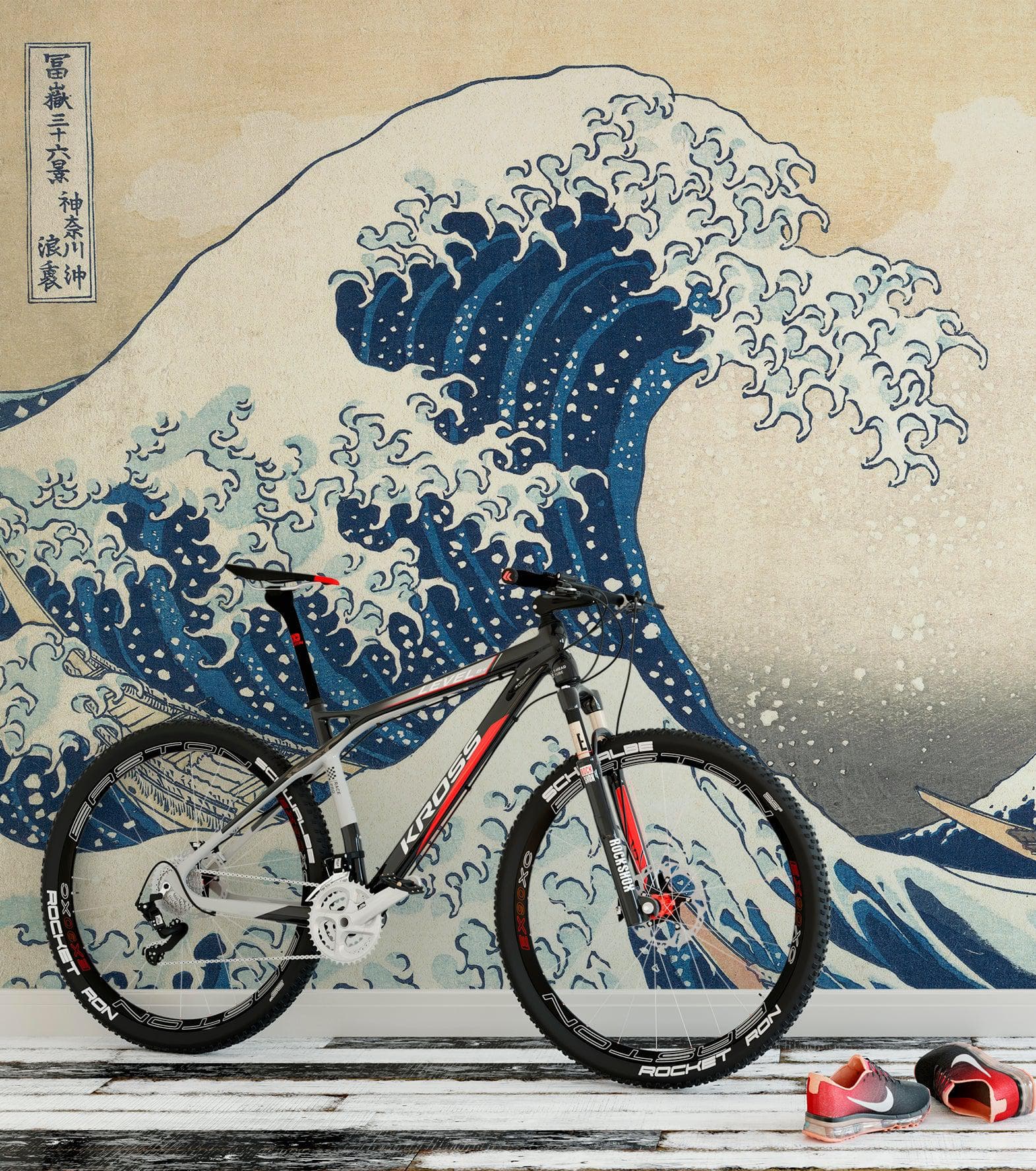 Mural de pared La gran ola de Kanagawa de Katsushika Hokusai. #6121