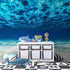 Fondo de pantalla submarino. Mural de pared con vista a una playa tropical n.° 6124
