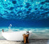 Fondo de pantalla submarino. Mural de pared con vista a una playa tropical n.° 6124