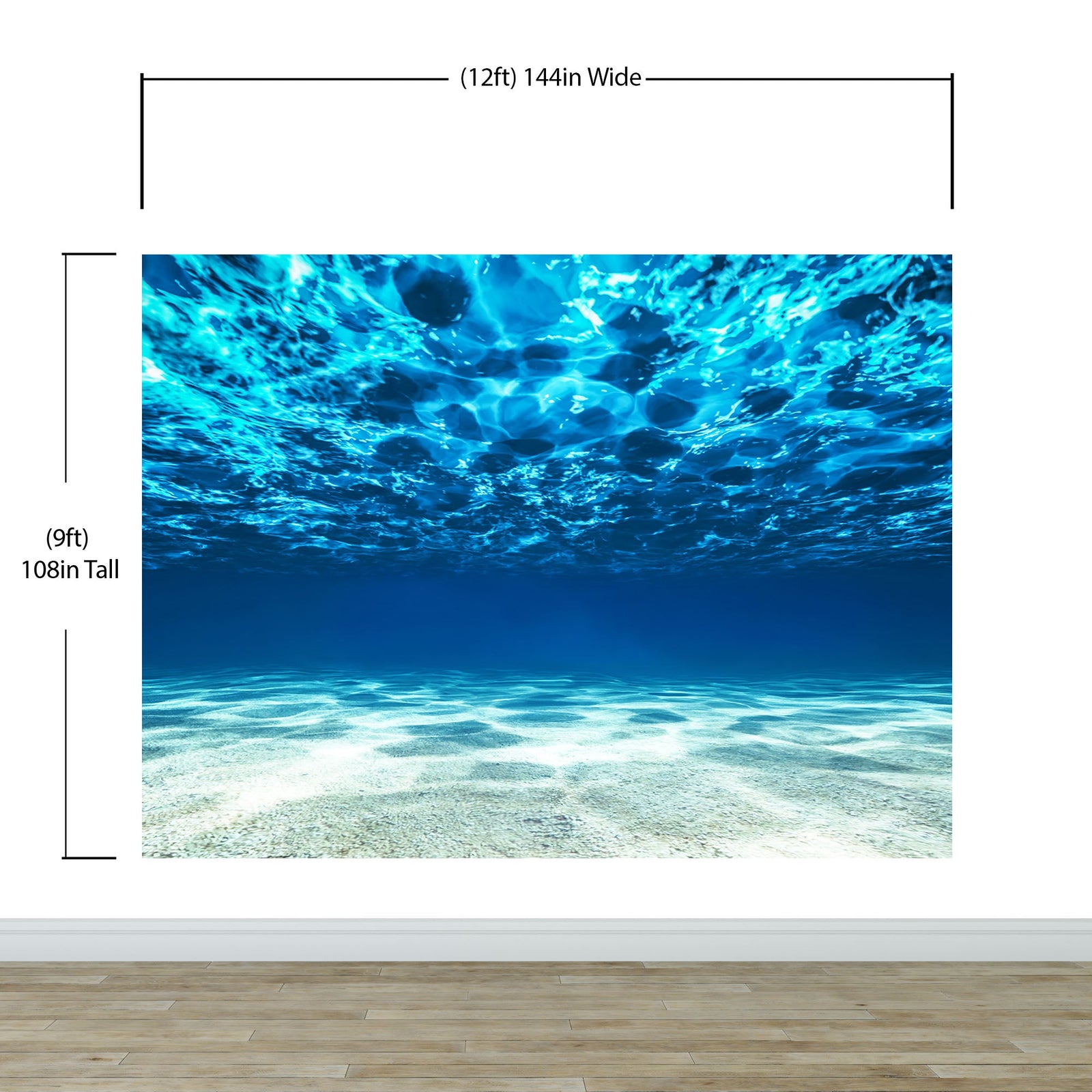 Fondo de pantalla submarino. Mural de pared con vista a una playa tropical n.° 6124