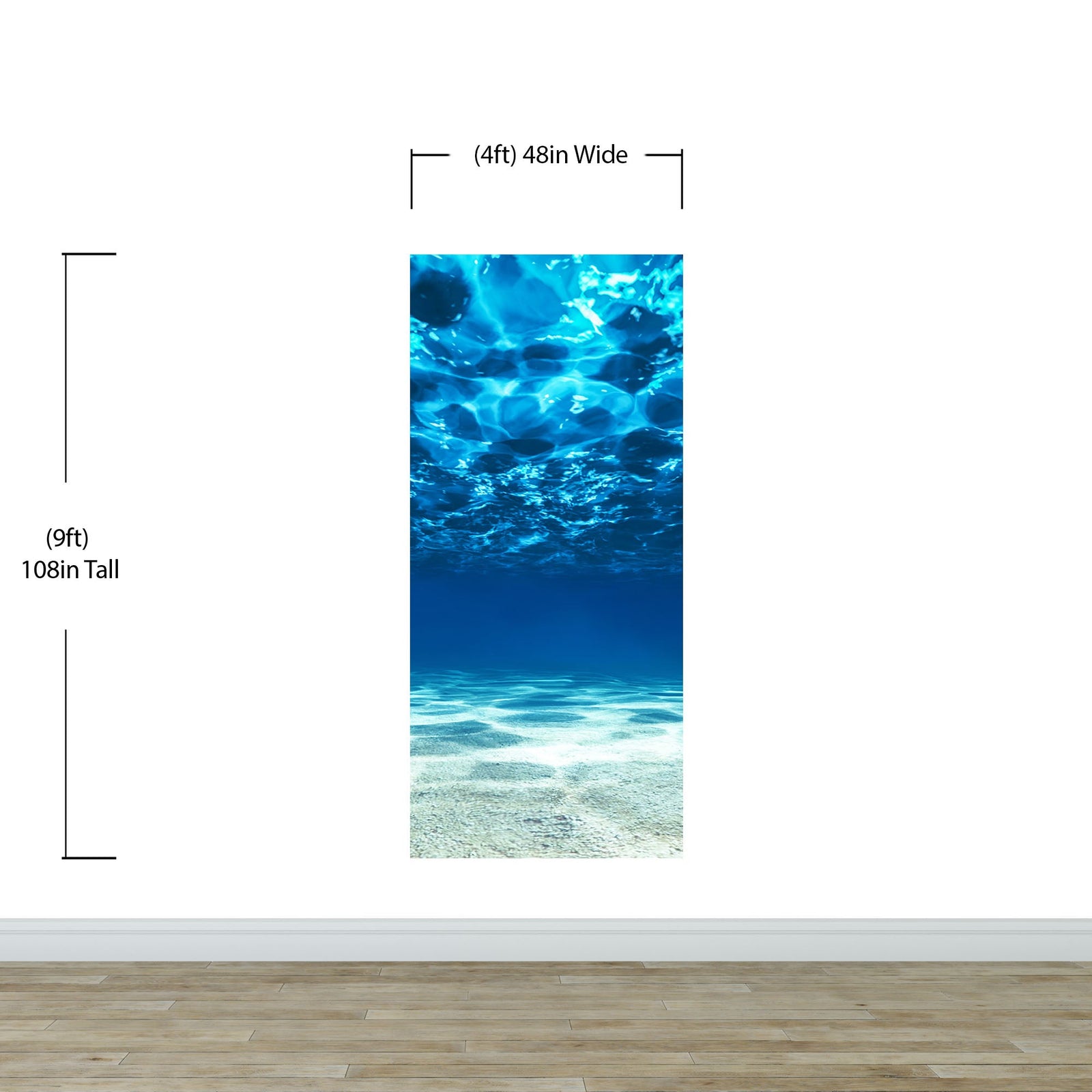 Fondo de pantalla submarino. Mural de pared con vista a una playa tropical n.° 6124