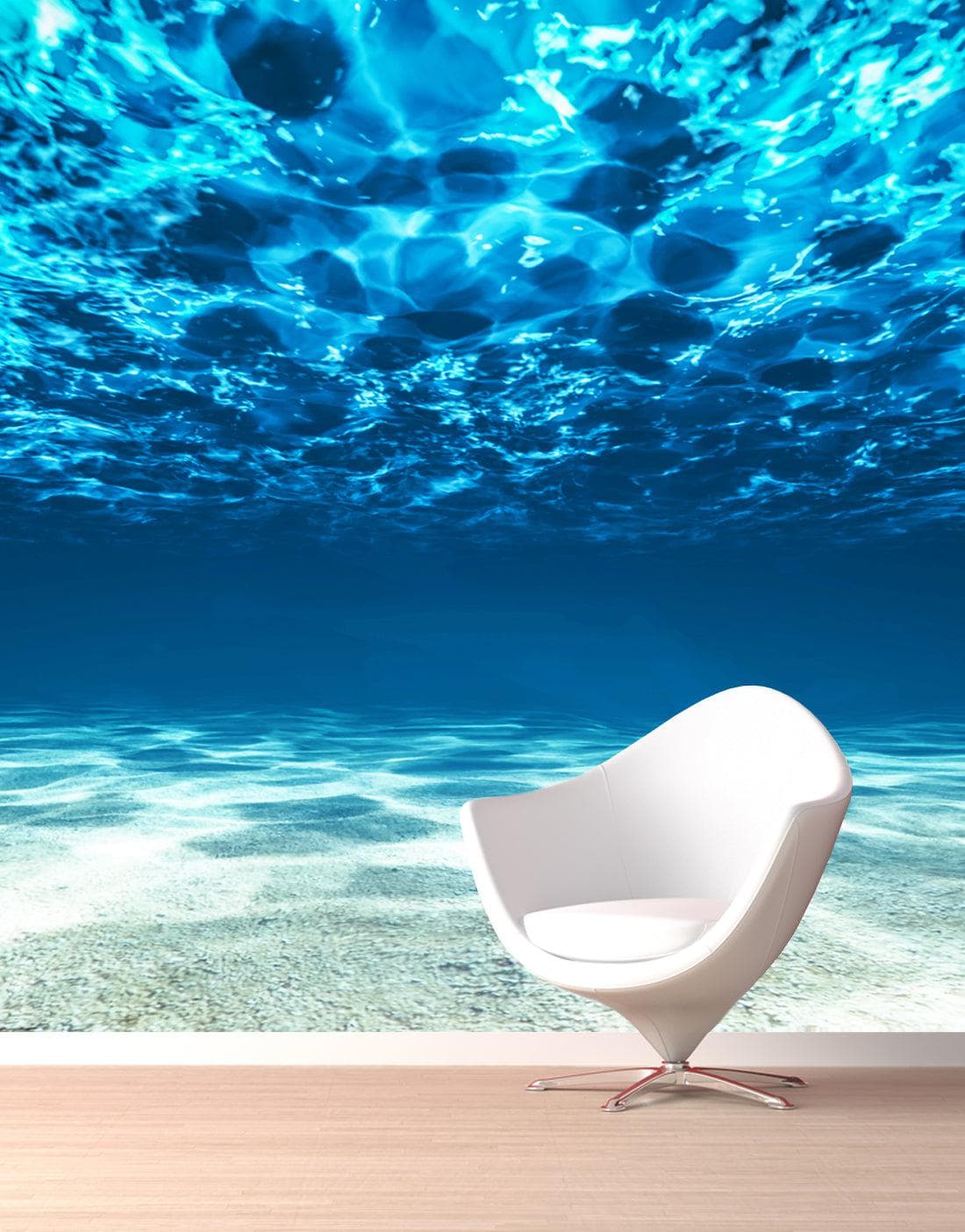 Fondo de pantalla submarino. Mural de pared con vista a una playa tropical n.° 6124