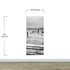 Misty Lake View Boat on Pier Black and White Mural Wall Decal Sticker #6143
