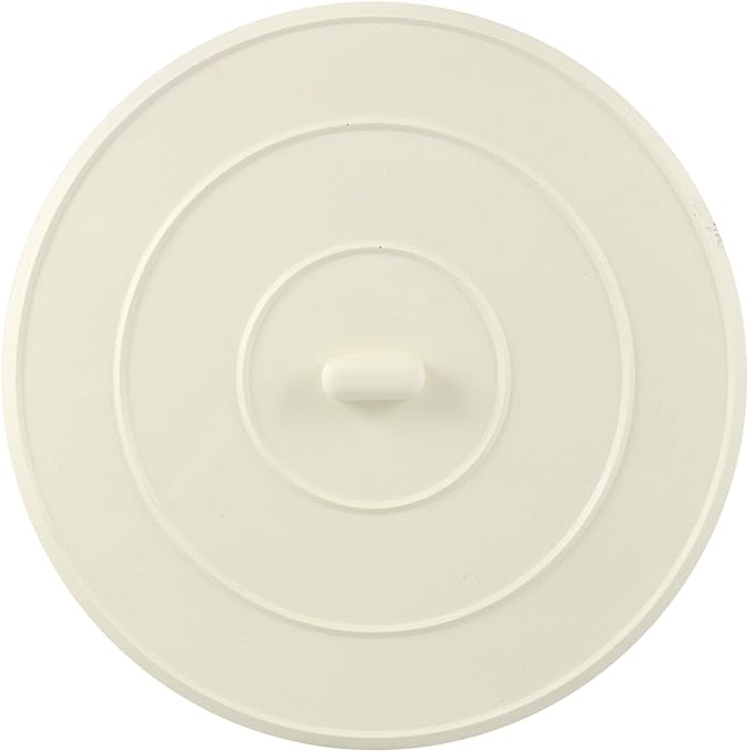 Danco (89042) 5-Inch Flat Suction Rubber Sink Stopper, Fits Kitchen & Bathroom Sink and Tub Drains, White, 1-Pack