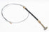 Mechanical cable with brass connectors on a white background