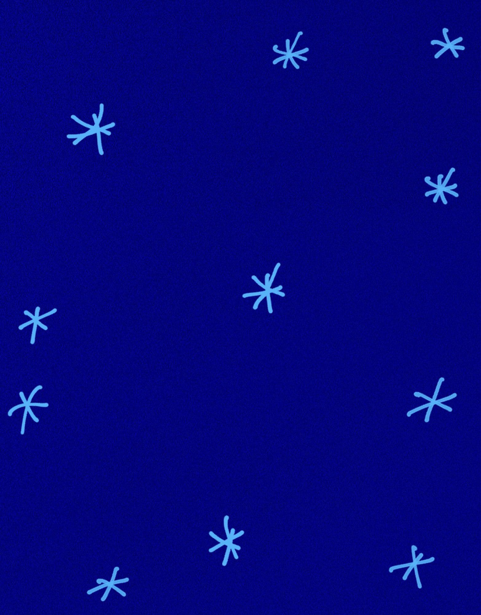 Starry Night on a Deep Blue Midnight Sky Wall Mural Decal. #6198