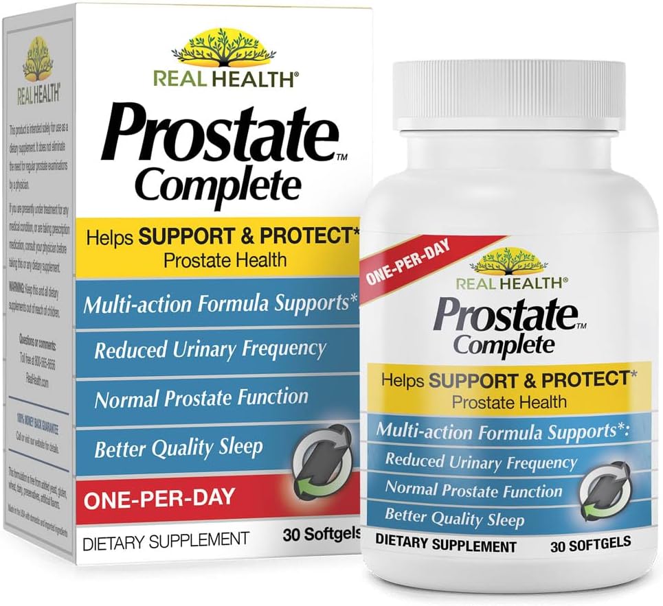Real Health Prostate Complete (30 cápsulas blandas) | Favorece la función de la próstata.